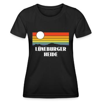 Lüneburger Heide - Frauen Funktions-T-Shirt - Schwarz - Vorne - AI Model Female 172 light (172cm)