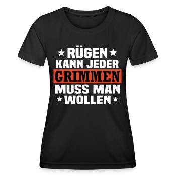 grimmen Vorpommern - Frauen Funktions-T-Shirt - Schwarz - Vorne - AI Model Female 172 light (172cm)