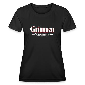 grimmen altdeutsche Schrift - Frauen Funktions-T-Shirt - Schwarz - Vorne - AI Model Female 172 light (172cm)