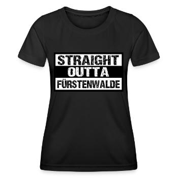 Fürstenwalde Spree - Frauen Funktions-T-Shirt - Schwarz - Vorne - AI Model Female 172 light (172cm)