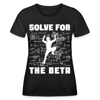 Löse die Beta Lustiges Klettern Bouldern - Frauen Funktions-T-Shirt - Schwarz - Vorne - AI Model Female 172 light (172cm)
