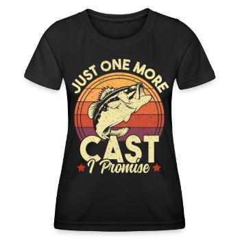 Juste un casting de plus je promets Funny Mens Retro - T-shirt sport Femme - noir - Devant - AI Model Female 172 light (172cm)