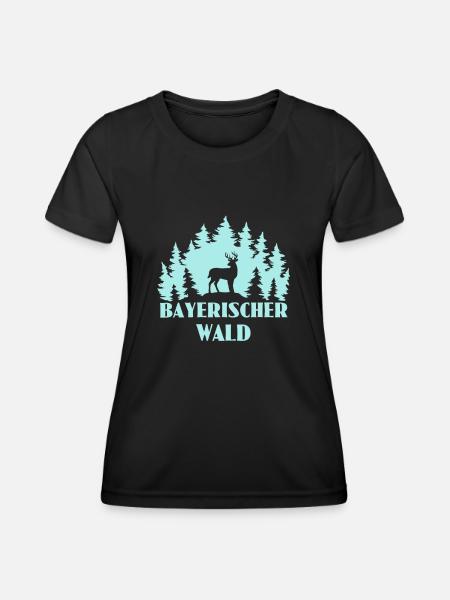 Bayrischer Wald - Frauen Funktions-T-Shirt - Schwarz