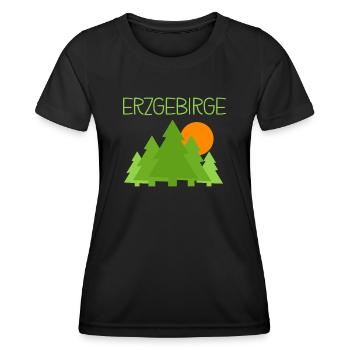Erzgebirge - Frauen Funktions-T-Shirt - Schwarz - Vorne - AI Model Female 172 light (172cm)
