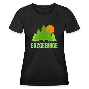 Erzgebirge - Frauen Funktions-T-Shirt - Schwarz - Vorne - AI Model Female 172 light (172cm)