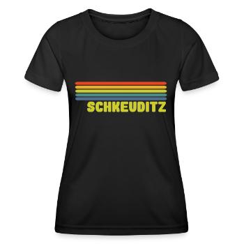 Schkeuditz - Frauen Funktions-T-Shirt - Schwarz - Vorne - AI Model Female 172 light (172cm)