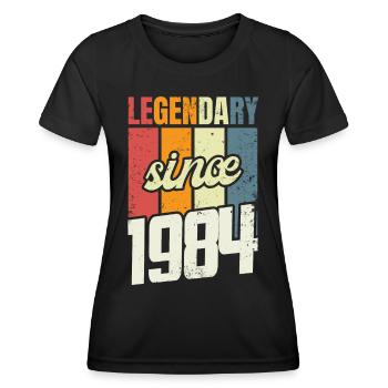 39e anniversaire Niveau 39 ans 1984 Cadeau de décoration - T-shirt sport Femme - noir - Devant - AI Model Female 172 light (172cm)