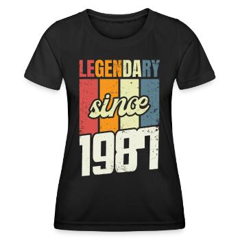36th Birthday Level 36 Years 1987 Decoration Gift - Women's Functional T-Shirt - black - Front - AI Model Female 172 light (172cm)