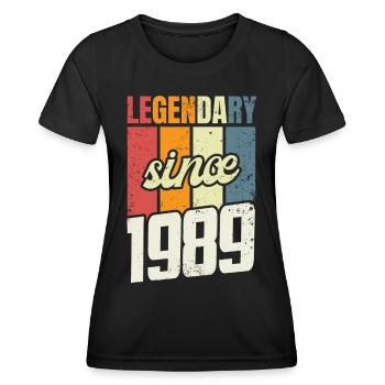 34th Birthday Level 34 Years 1989 Decoration Gift - Women's Functional T-Shirt - black - Front - AI Model Female 172 light (172cm)