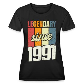 32nd Birthday Level 32 Years 1991 - Women's Functional T-Shirt - black - Front - AI Model Female 172 light (172cm)