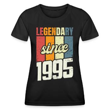 Niveau 28e anniversaire 28 ans 1995 - T-shirt sport Femme - noir - Devant - AI Model Female 172 light (172cm)