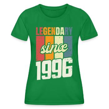 27e anniversaire Niveau 27 ans 1996 - T-shirt sport Femme - vert - Devant - AI Model Female 172 dark (172cm)
