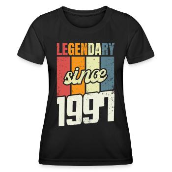 Niveau 26e anniversaire 26 ans 1997 - T-shirt sport Femme - noir - Devant - AI Model Female 172 light (172cm)