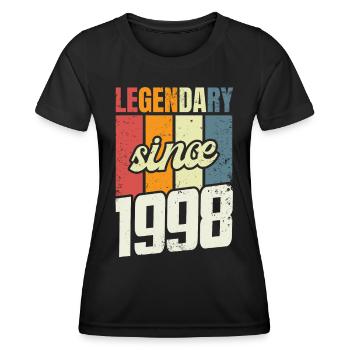 25. Geburtstag Stufe 25 Jahre 1998 - Frauen Funktions-T-Shirt - Schwarz - Vorne - AI Model Female 172 light (172cm)