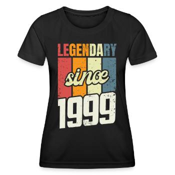 24e anniversaire Niveau 24 ans 1999 - T-shirt sport Femme - noir - Devant - AI Model Female 172 light (172cm)