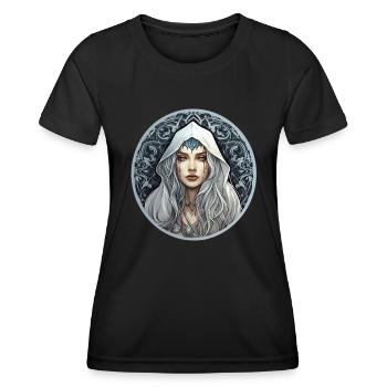 Goth Girl Gothic Mystisch Mittelalter Fantasie - Frauen Funktions-T-Shirt - Schwarz - Vorne - AI Model Female 172 light (172cm)