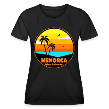 Menorca - Women's Functional T-Shirt - black - Front - AI Model Female 172 light (172cm)