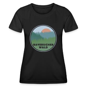 Bayerischer Wald - Frauen Funktions-T-Shirt - Schwarz - Vorne - AI Model Female 172 light (172cm)
