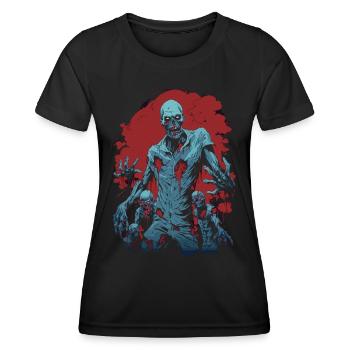 Zombie Apocalypse: Halloween Horde of the Undead - T-shirt sport Femme - noir - Devant - AI Model Female 172 light (172cm)