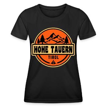 Hohe Tauern - Frauen Funktions-T-Shirt - Schwarz - Vorne - AI Model Female 172 light (172cm)