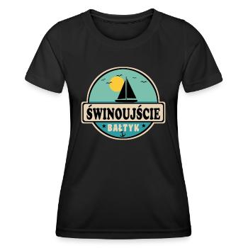 Swinemünde polnisch - Frauen Funktions-T-Shirt - Schwarz - Vorne - AI Model Female 172 light (172cm)