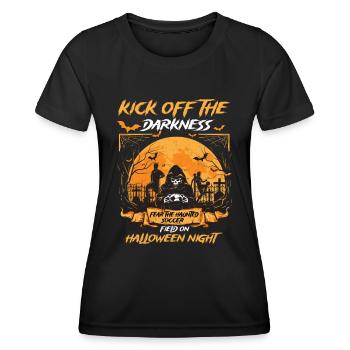 Funny & Spooky Soccer Halloween Edition - T-shirt sport Femme - noir - Devant - AI Model Female 172 light (172cm)