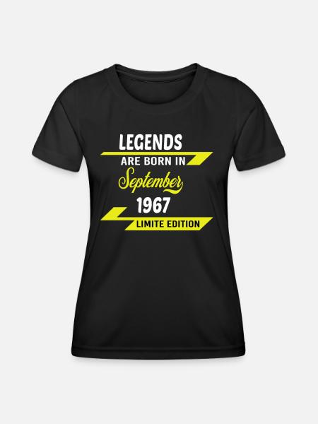 LEGENDS ARE BORN IN 1967 BIRTHDAY GIFT copy - Women's Functional T-Shirt - black