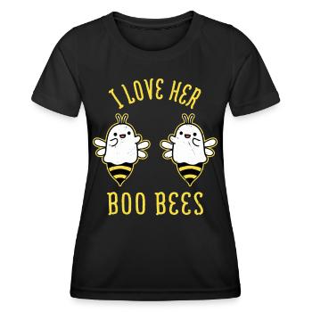 Boo Bees - Halloween bees dressed up as ghosts - Women's Functional T-Shirt - black - Front - AI Model Female 172 light (172cm)