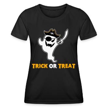Halloween Fun: Pirate Ghost Trick Or Treat - Women's Functional T-Shirt - black - Front - AI Model Female 172 light (172cm)