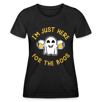 Halloween Ghost: Je suis juste là pour les huées - T-shirt sport Femme - noir - Devant - AI Model Female 172 light (172cm)