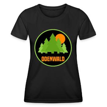 odenwald - Frauen Funktions-T-Shirt - Schwarz - Vorne - AI Model Female 172 light (172cm)