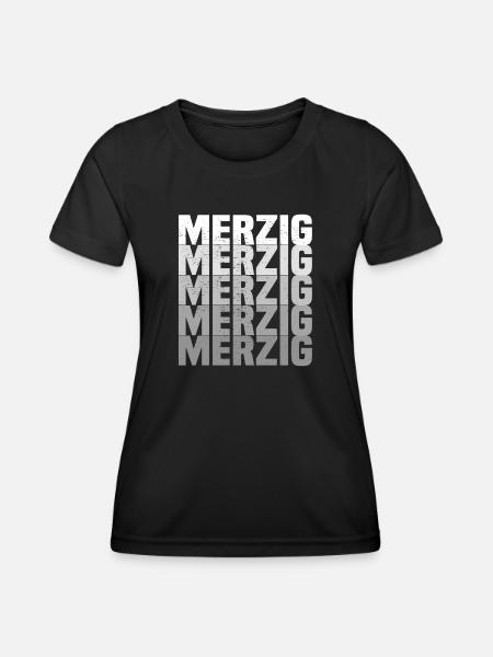 merzig saar - Frauen Funktions-T-Shirt - Schwarz