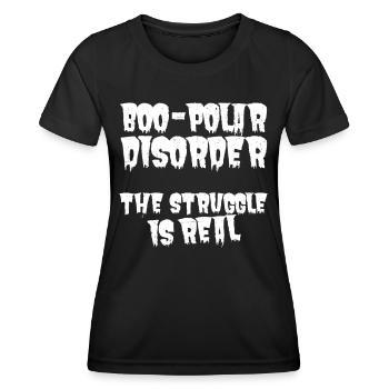 Boo-Polar Disorder - Cynical Halloween Sarcasm - Women's Functional T-Shirt - black - Front - AI Model Female 172 light (172cm)