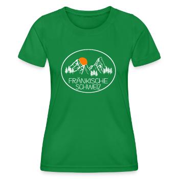 Fränkische Schweiz - Frauen Funktions-T-Shirt - Kelly Green - Vorne - AI Model Female 172 dark (172cm)