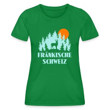 Fränkische Schweiz - Frauen Funktions-T-Shirt - Kelly Green - Vorne - AI Model Female 172 dark (172cm)