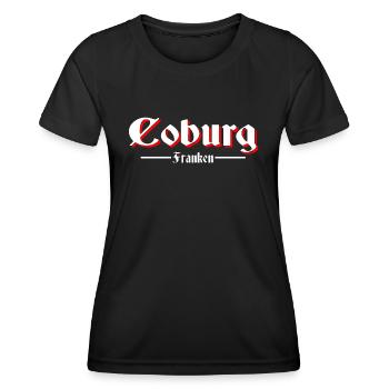 Coburg - Frauen Funktions-T-Shirt - Schwarz - Vorne - AI Model Female 172 light (172cm)
