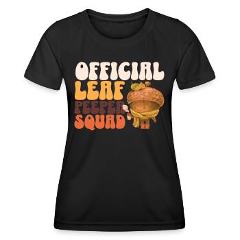 Leaf Peeper Squad Herbst Laub Leaf Peeping Herbst - Frauen Funktions-T-Shirt - Schwarz - Vorne - AI Model Female 172 light (172cm)
