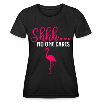 Chut personne ne s’en soucie - sarcasme drôle pour les femmes - T-shirt sport Femme - noir - Devant - AI Model Female 172 light (172cm)