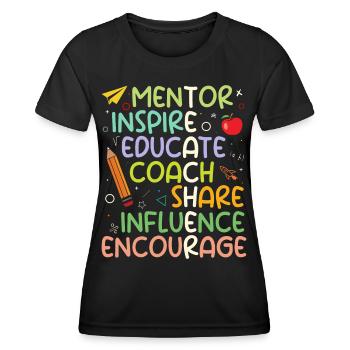 Teacher Funny Saying - Back To School For Teachers - Women's Functional T-Shirt - black - Front - AI Model Female 172 light (172cm)