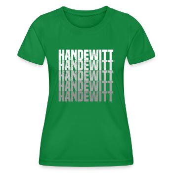 Handewitt grunge - Frauen Funktions-T-Shirt - Kelly Green - Vorne - AI Model Female 172 dark (172cm)