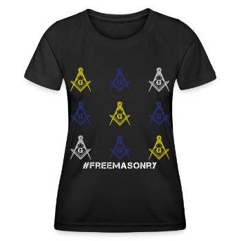 Cadeau maçonnique I franc-maçonnique Tshirt - T-shirt sport Femme - noir - Devant - AI Model Female 172 light (172cm)