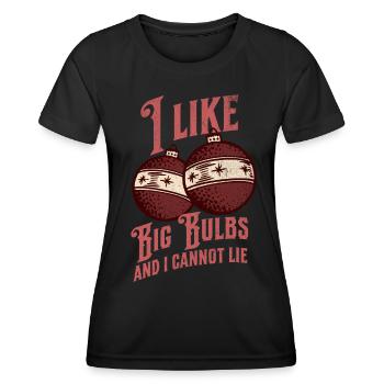 J’aime Big Bulbs et je ne peux pas mentir - Noël - T-shirt sport Femme - noir - Devant - AI Model Female 172 light (172cm)