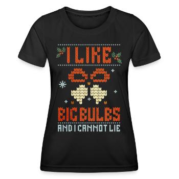 J’aime Big Bulbs et je ne peux pas mentir - Noël - T-shirt sport Femme - noir - Devant - AI Model Female 172 light (172cm)