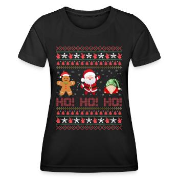 Lustiges Ugly Christmas - Frauen Funktions-T-Shirt - Schwarz - Vorne - AI Model Female 172 light (172cm)