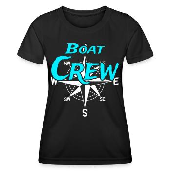 Boatcrew Bootscrew Skipper Segler Crew Kapitän - Frauen Funktions-T-Shirt - Schwarz - Vorne - AI Model Female 172 light (172cm)