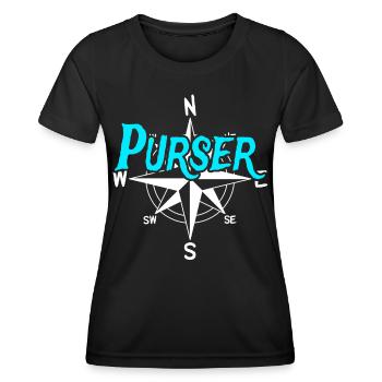 Paymaster Boat Crew Skipper Sailor Crew Captain - Women's Functional T-Shirt - black - Front - AI Model Female 172 light (172cm)
