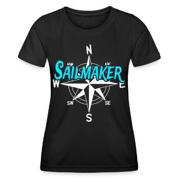 Segelmacher Bootscrew Skipper Segler Crew Kapitän - Frauen Funktions-T-Shirt - Schwarz - Vorne - AI Model Female 172 light (172cm)