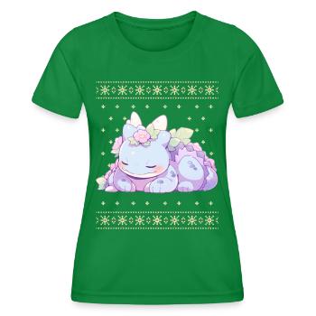Dragon kawaii dans le style pull de Noël moche - T-shirt sport Femme - vert - Devant - AI Model Female 172 dark (172cm)