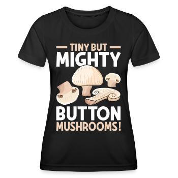 Champignon- Mushrooms Gifts- Pilze Geschenke - Frauen Funktions-T-Shirt - Schwarz - Vorne - AI Model Female 172 light (172cm)