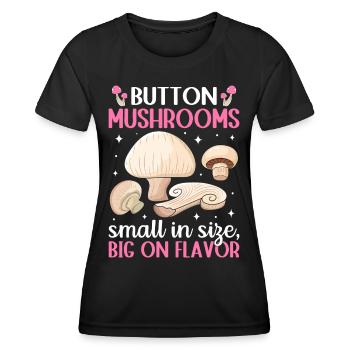 Champignons- Mushrooms- Pilze Geschenkidee - Frauen Funktions-T-Shirt - Schwarz - Vorne - AI Model Female 172 light (172cm)